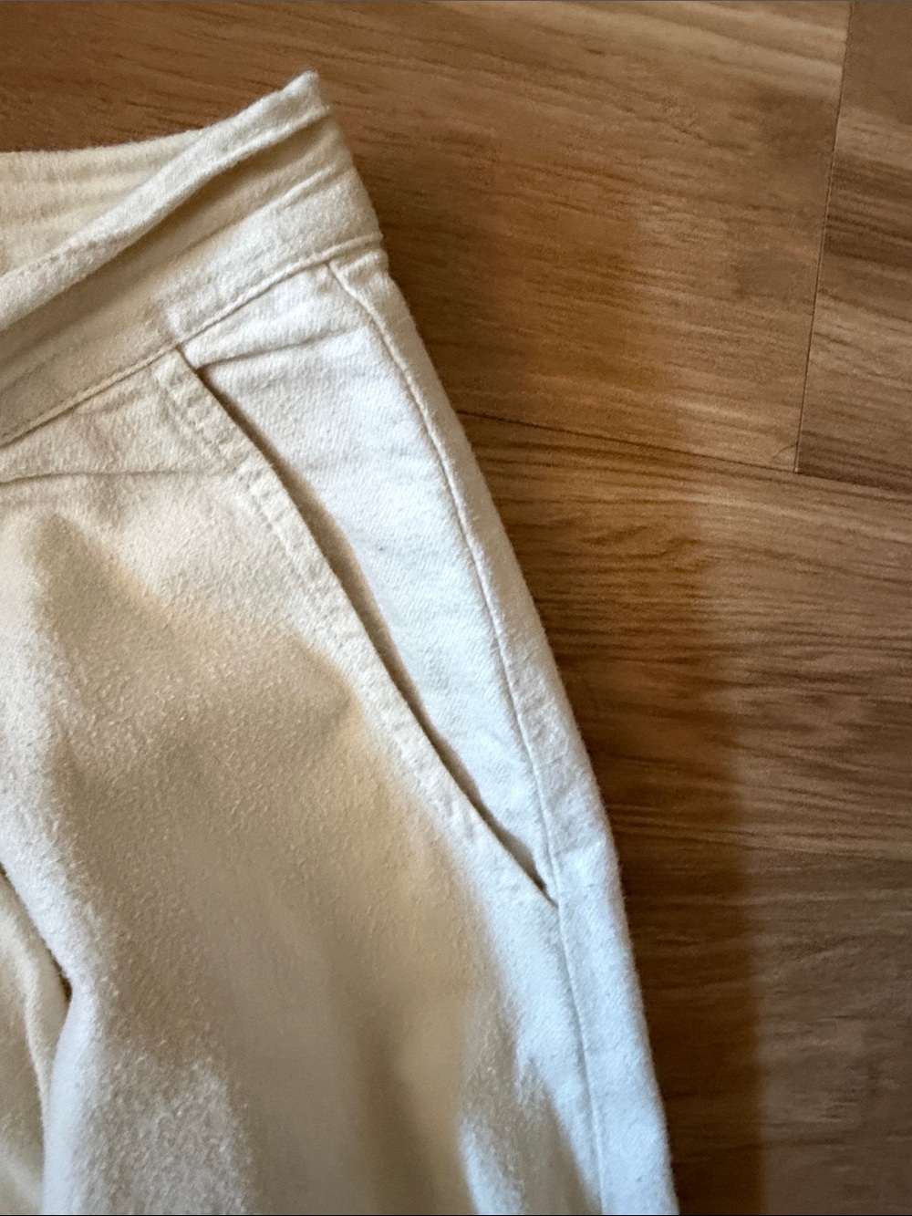 Esby Nikita Wide Leg Cream Pants - Picture 4 of 5